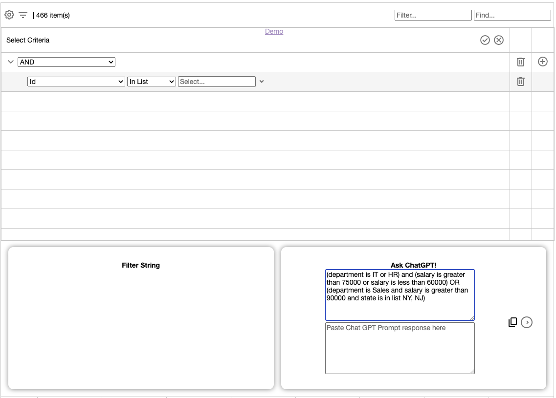 Filter Builder